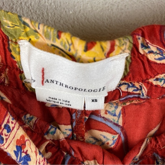 Anthropologie Sonrisa Paisley Pants Red Size XS - Picture 9 of 9